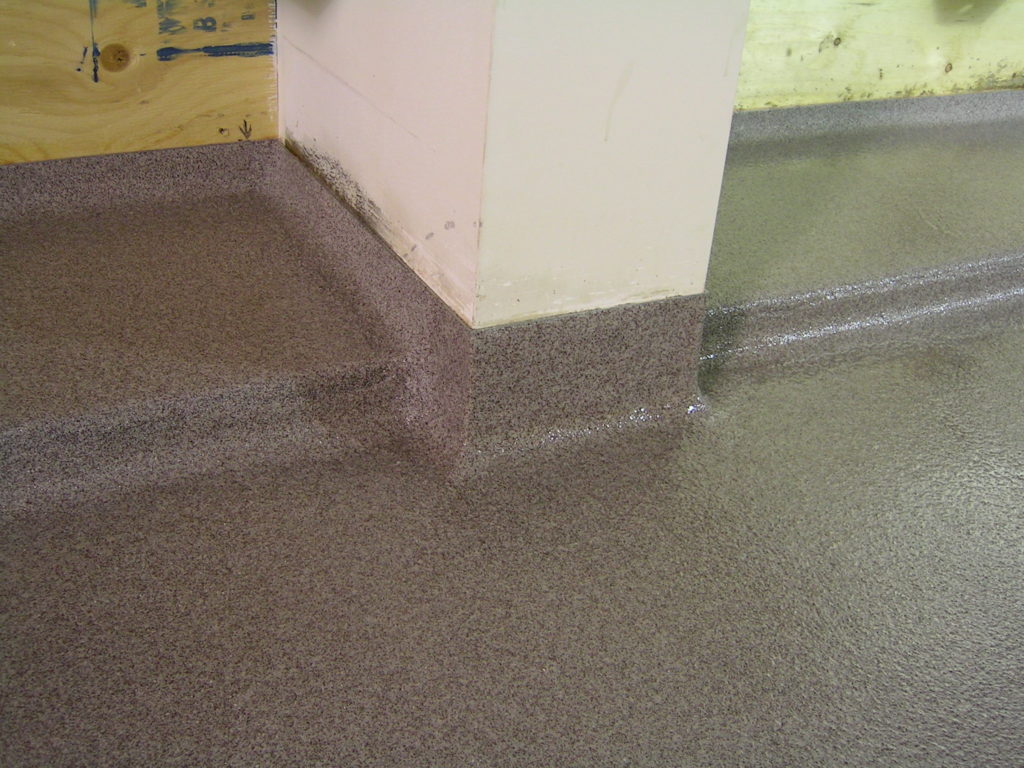 epoxy coating calgary - coated concrete surface